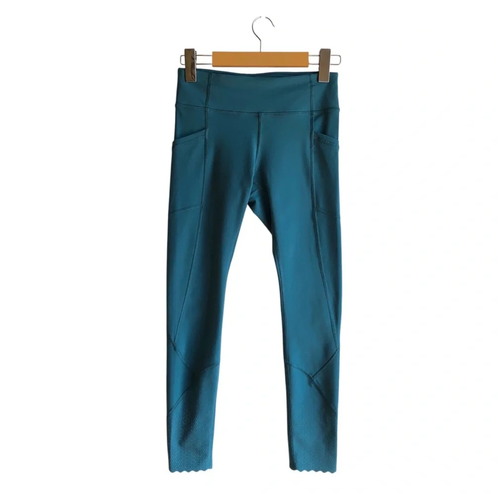 Lululemon Tight Stuff Tight II 25" Size 4 Deep Cove Teal - Picture 3 of 9
